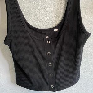 Tank Button Down Crop Top